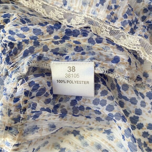 Carling in Love paris top printed ruffle button top Medium - Picture 13 of 14